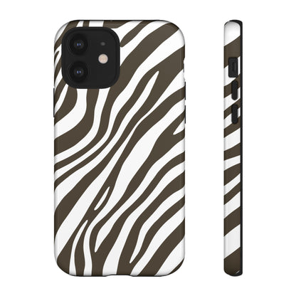 Modern Mocha Zebra Print Phone Case