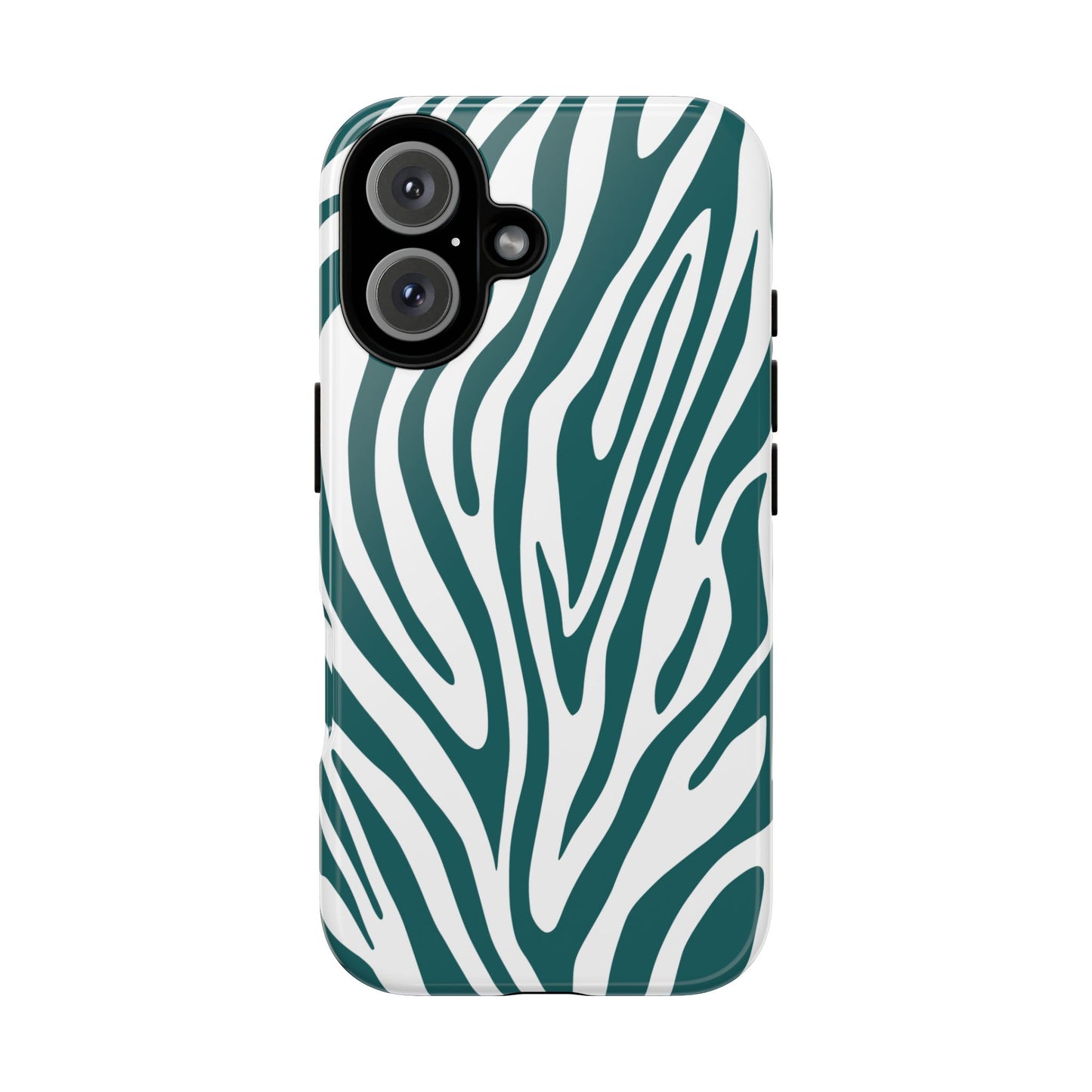 Graphic Teal Tiger Print Phone Case