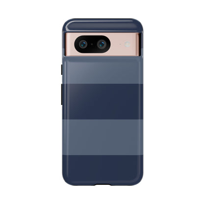 Dark Blue Horizontal Stripe Pattern Phone Case - Blue Phone Case - Google Pixel 8 / Glossy