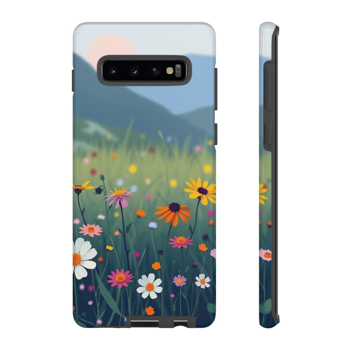 Samsung Galaxy S10 Plus / Glossy Phone Case - Vibrant Meadow Design Phone Case