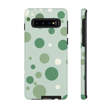 Samsung Galaxy S10 / Glossy Phone Case - ’Bold Green Dot Pattern’ Phone Case
