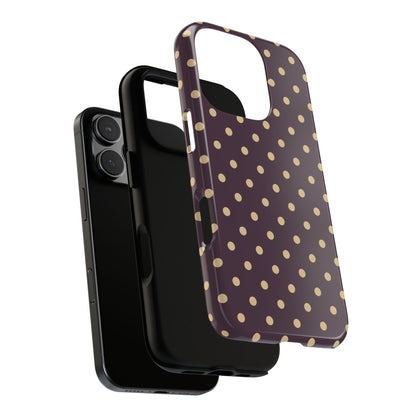 Purple with Yellow Dot Pattern Phone Case