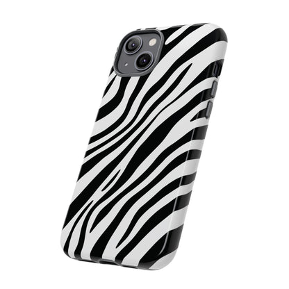 Modern Monochrome Zebra Print Phone Case