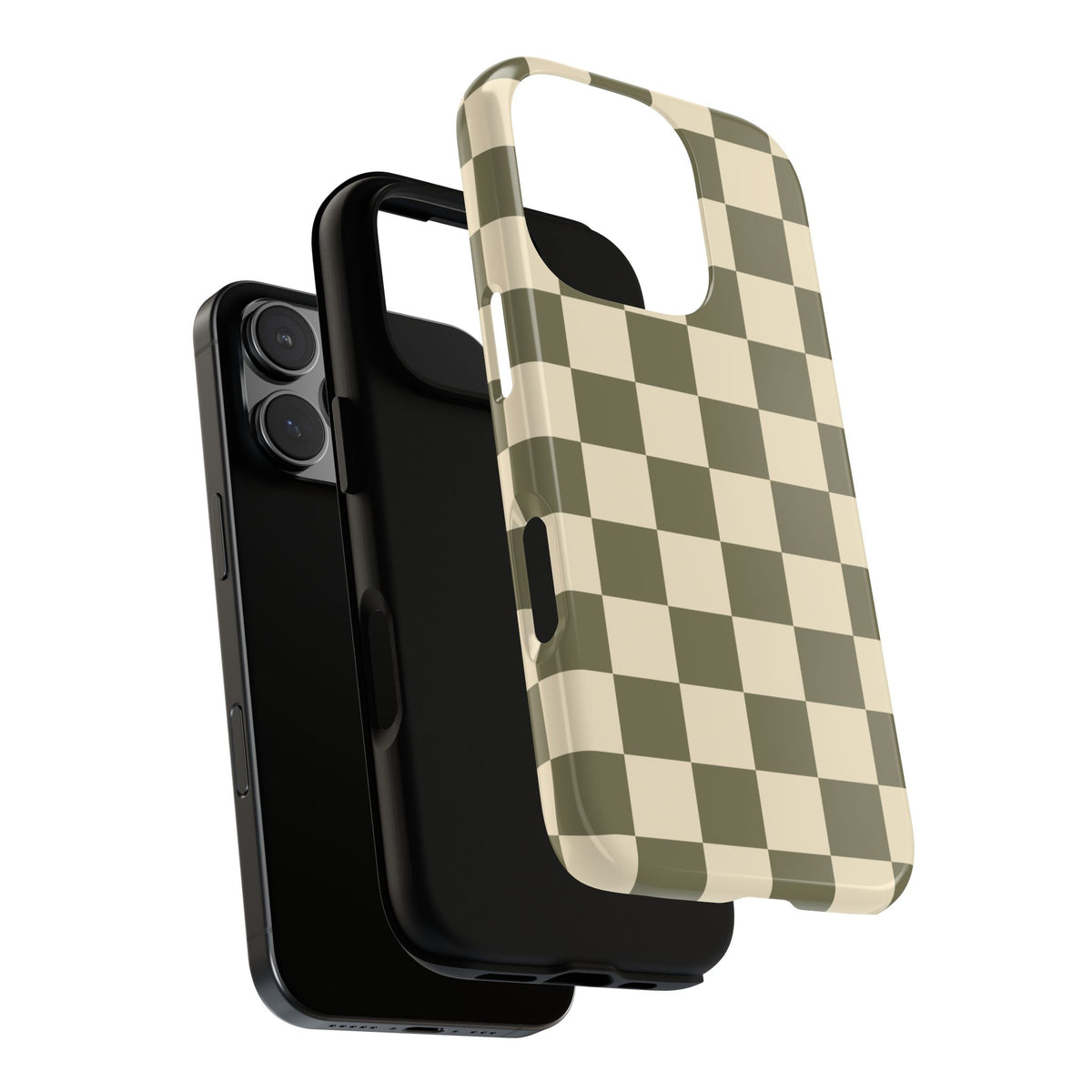 Green Checked Pattern Phone Case - Green Phone Case