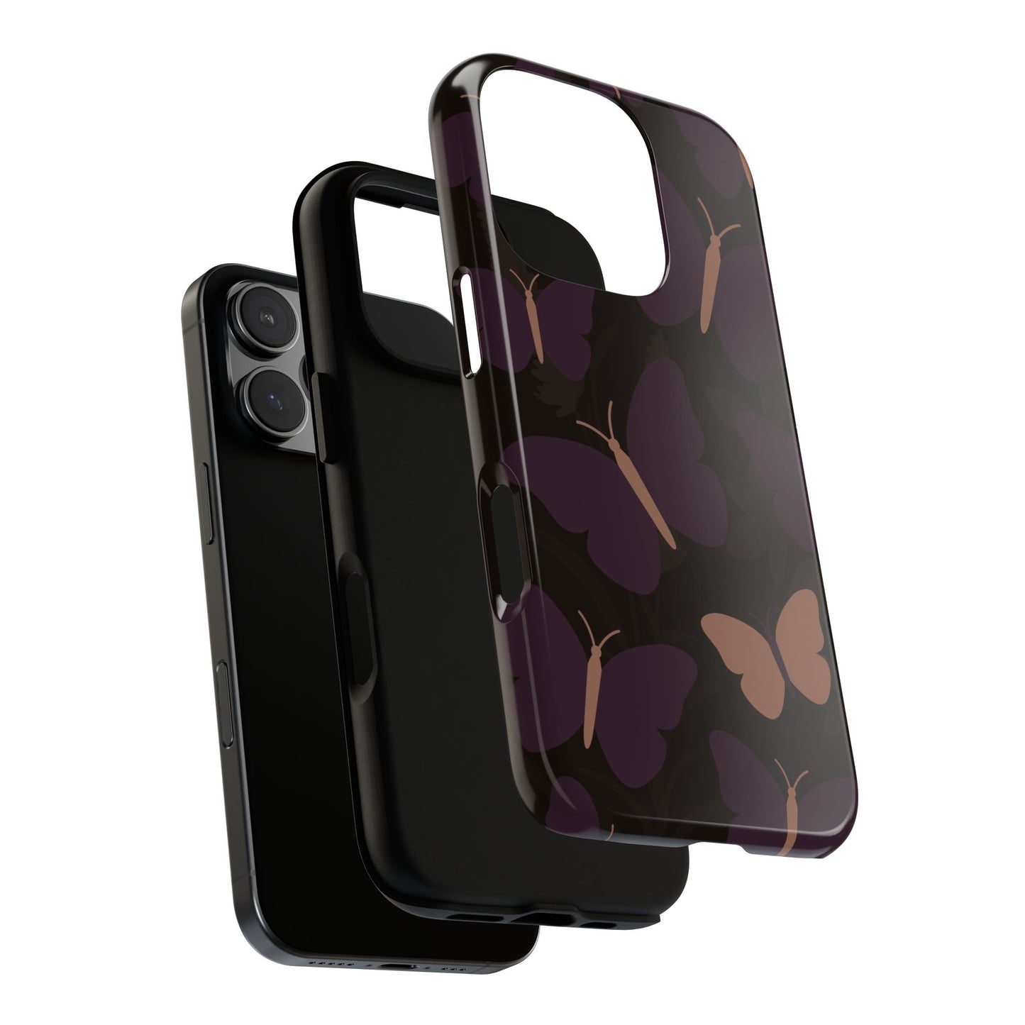 Phone Case - Minimalist Purple Butterfly Pattern Phone Case