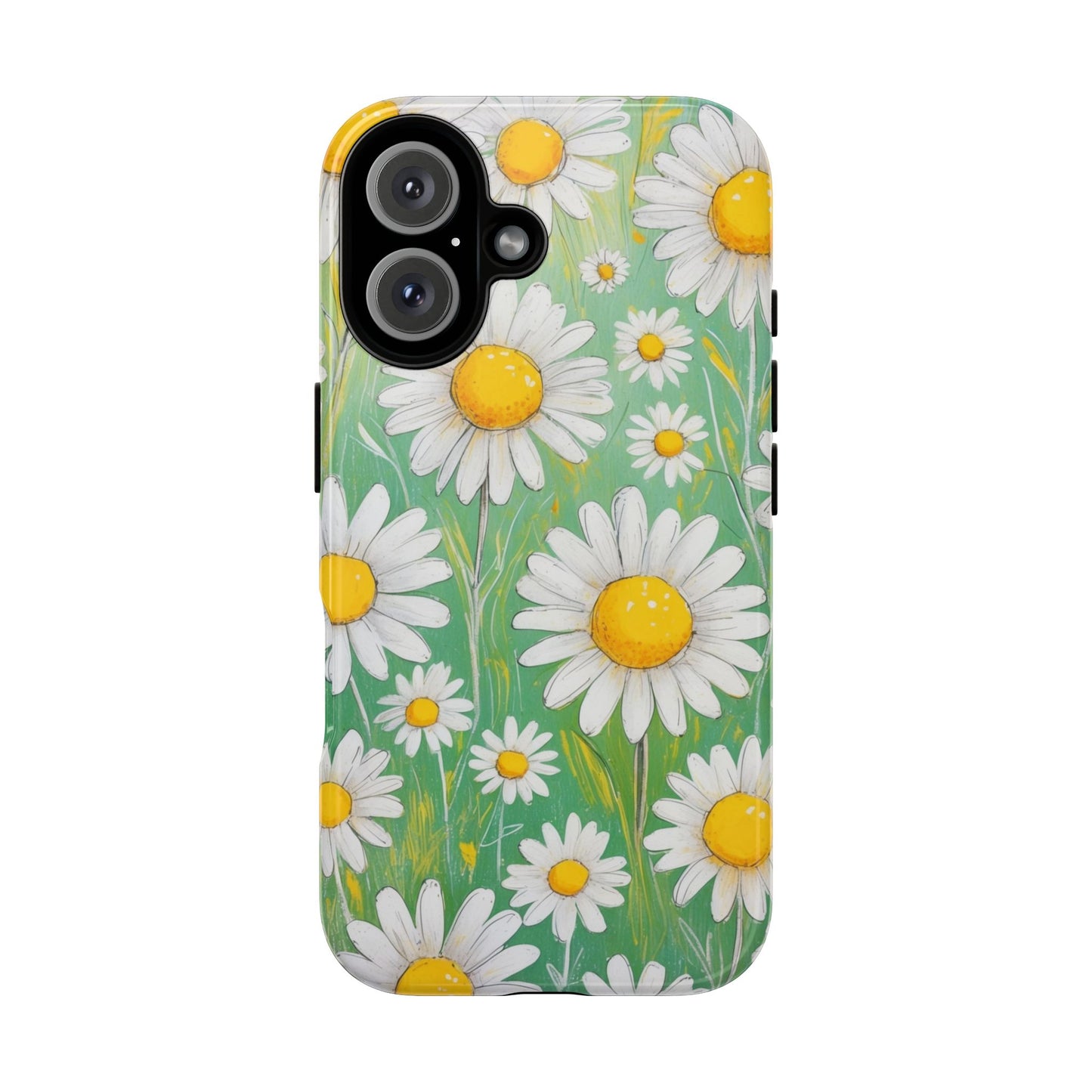 iPhone 16 / Glossy Phone Case - Daisies Floral Pattern 4 Phone Case