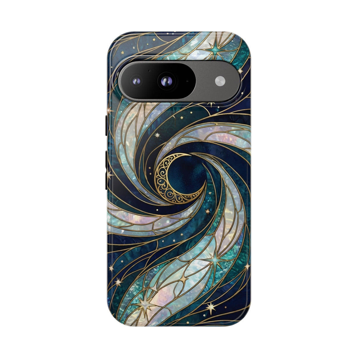 Elegant Navy & Teal Celestial Swirl Phone Case