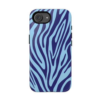 Boutique Sky Blue Tiger Print Phone Case - Blue Phone Case - iPhone 17e / Glossy