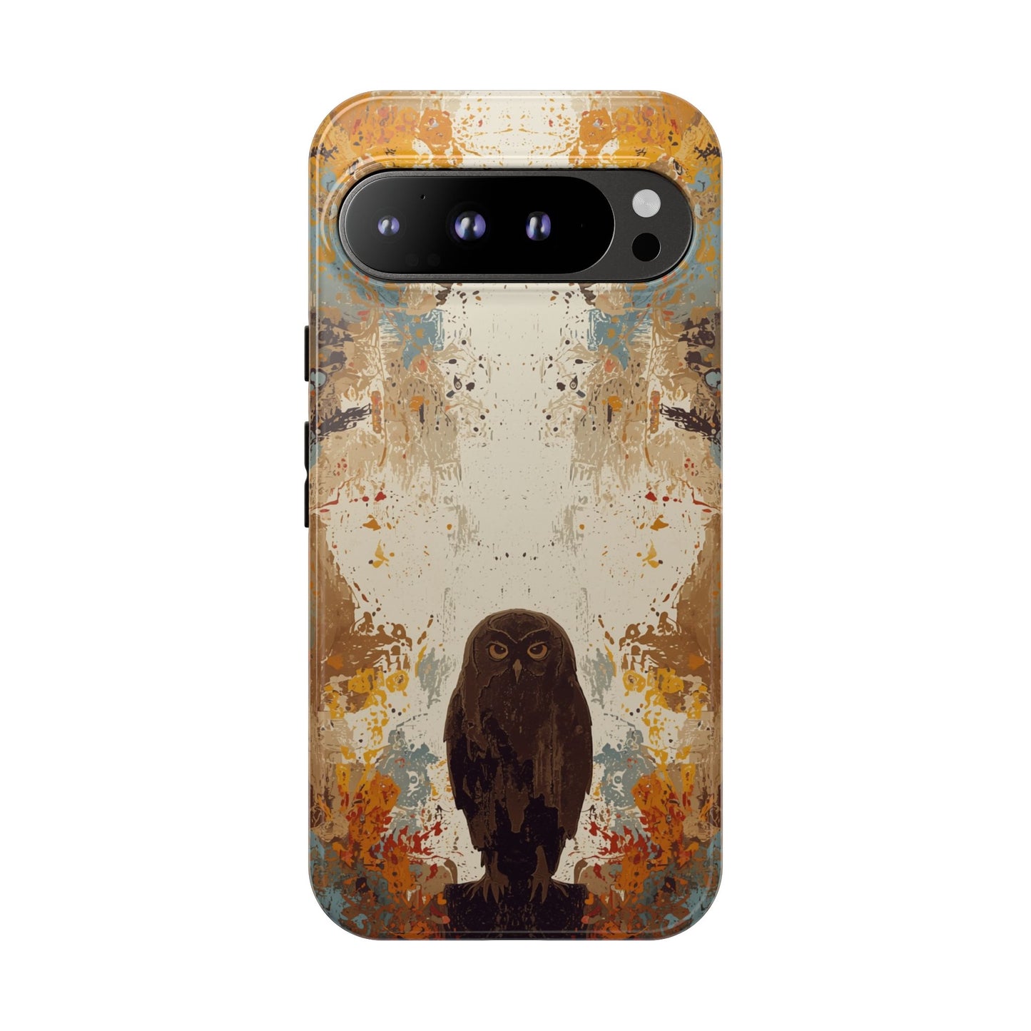 Google Pixel 9 Pro XL / Glossy Phone Case - Abstract Owl Design Phone Case