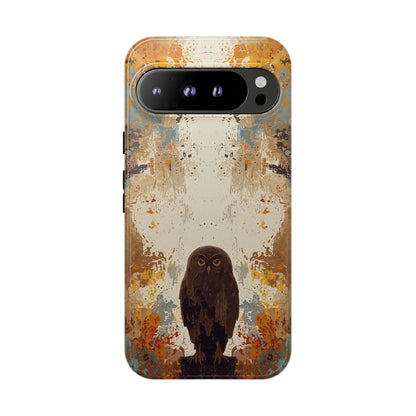 Google Pixel 9 Pro XL / Glossy Phone Case - Abstract Owl Design Phone Case