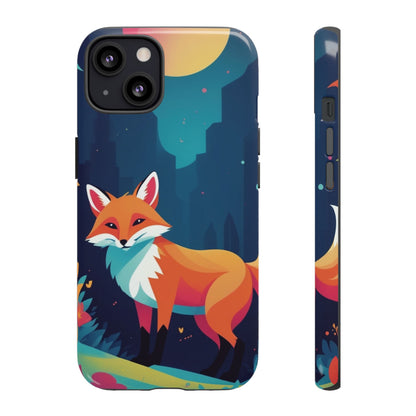 iPhone 13 / Glossy Phone Case - Stylised Fox Design Phone Case