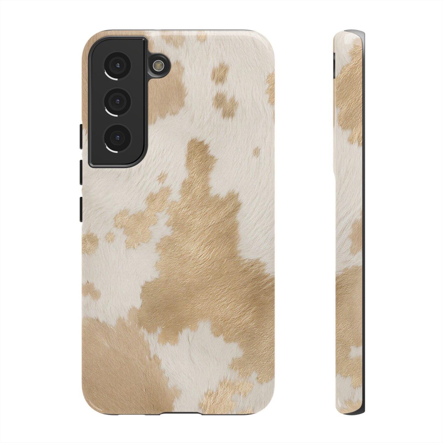 Elegant Champagne Cow Print Phone Case