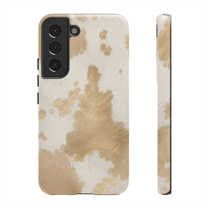 Elegant Champagne Cow Print Phone Case