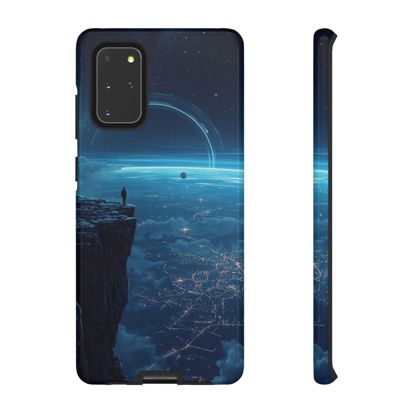 Samsung Galaxy S20+ / Glossy Phone Case - Orbital Ring Horizon Sci-fi Phone Case