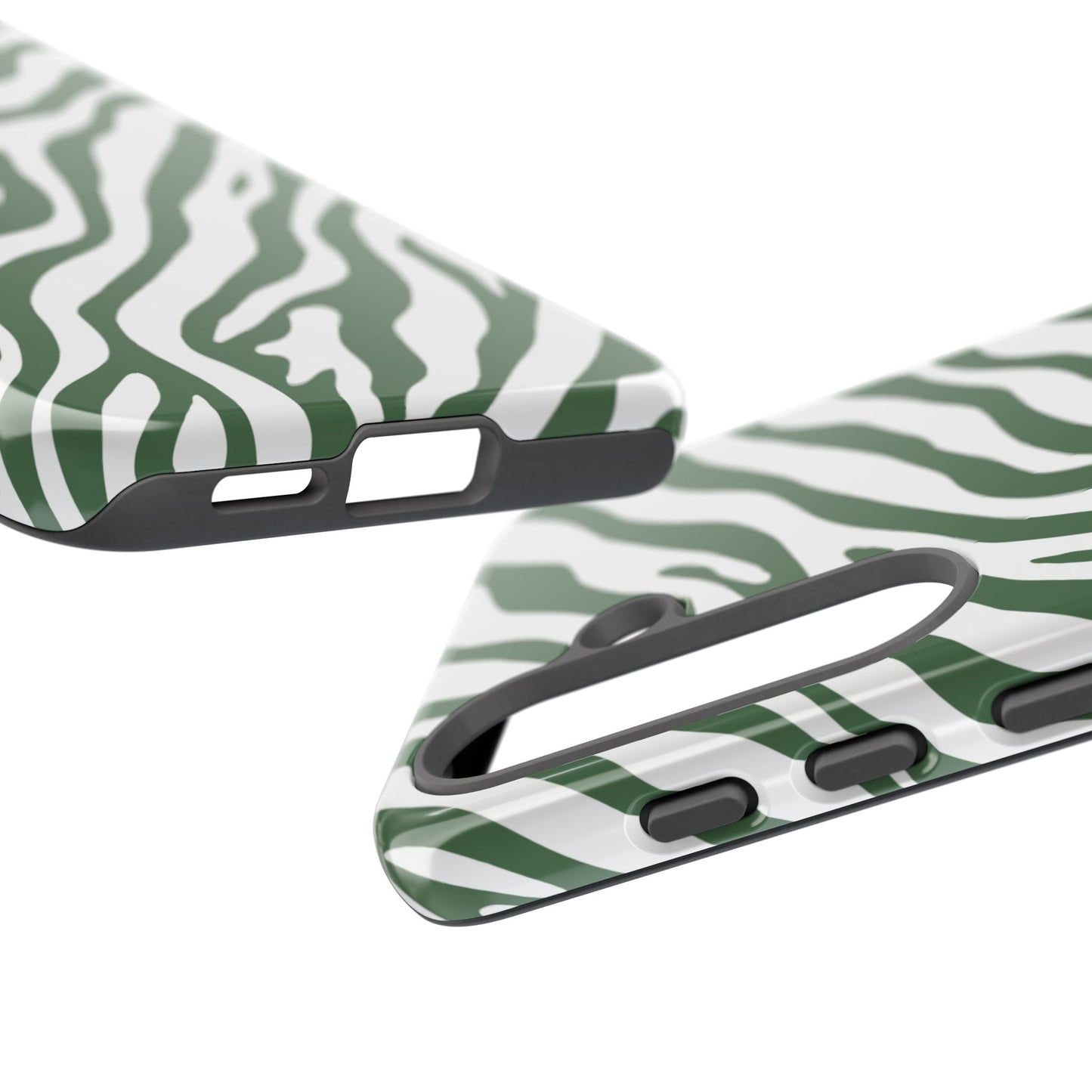 Stylish Sage Zebra Print Phone Case