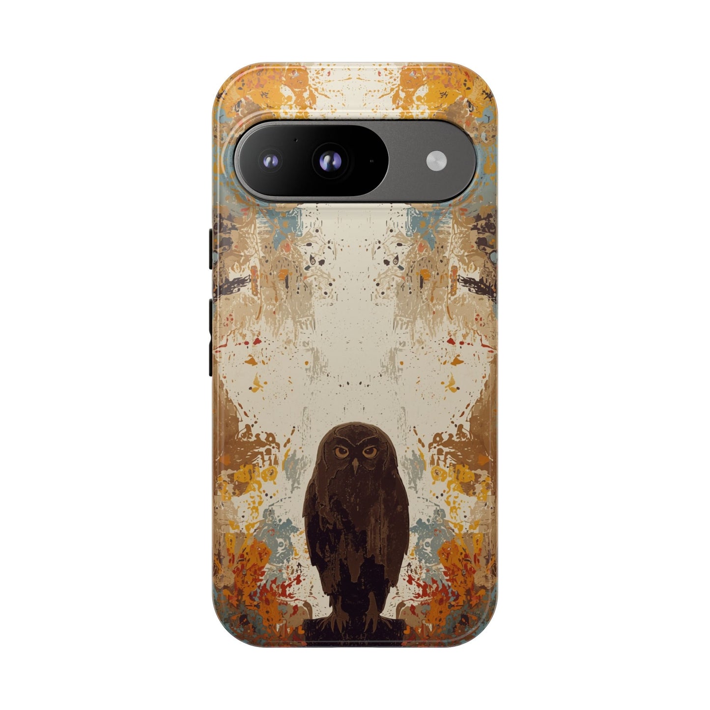 Google Pixel 9 / Glossy Phone Case - Abstract Owl Design Phone Case