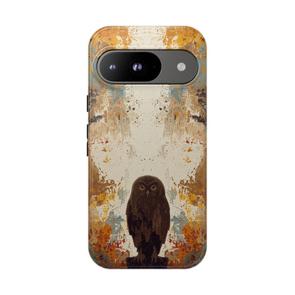 Google Pixel 9 / Glossy Phone Case - Abstract Owl Design Phone Case
