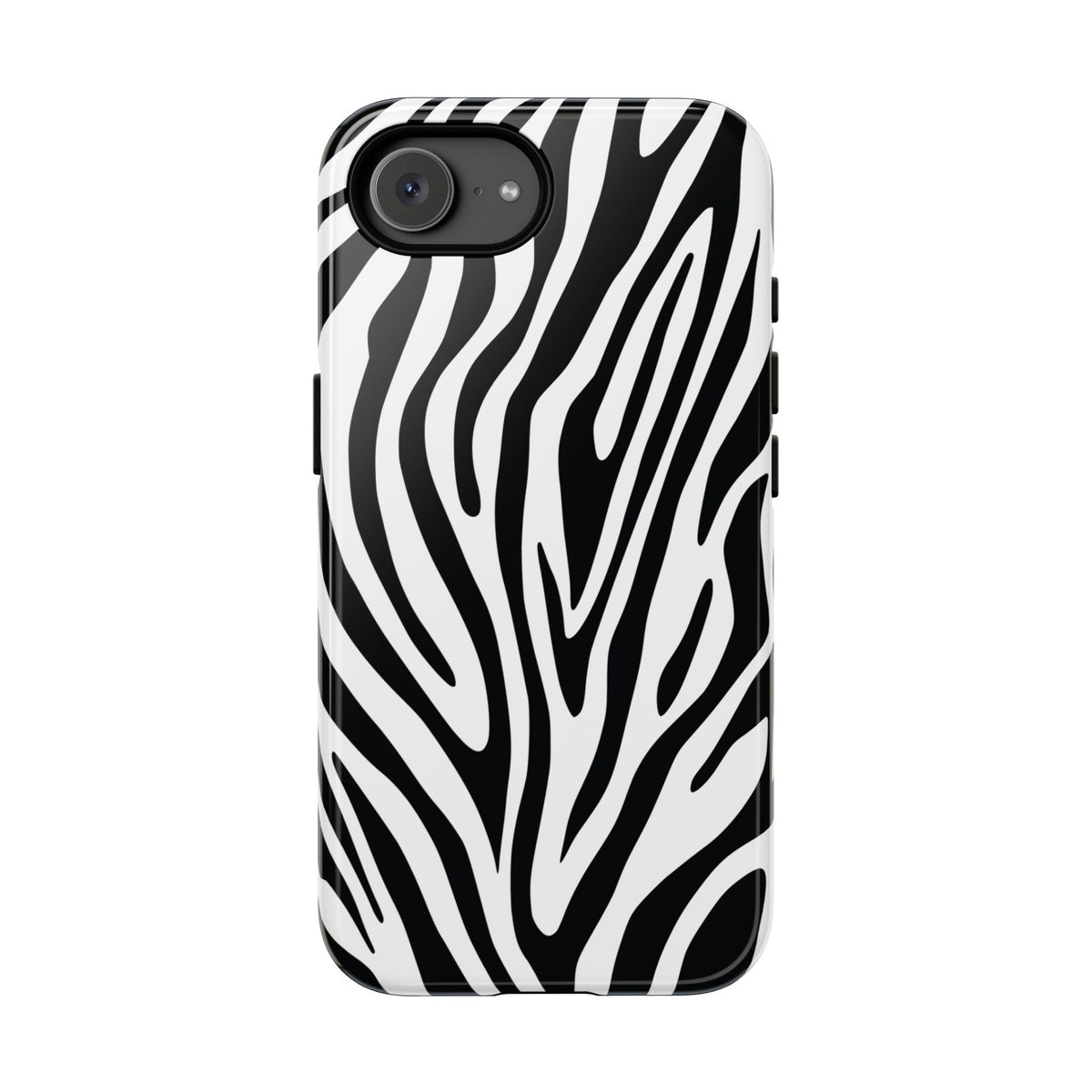 Classic Monochrome Tiger Print Phone Case - Black Phone Case - iPhone 17e / Glossy