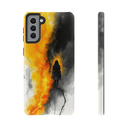Samsung Galaxy S21 Plus / Glossy Phone Case - Watercolour Gothic Silhouette of a Woman Phone Case