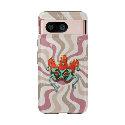 Venetian Jester Mask – Pink Retro Soft Revival Phone Case - Pink Phone Case - Google Pixel 8 / Glossy