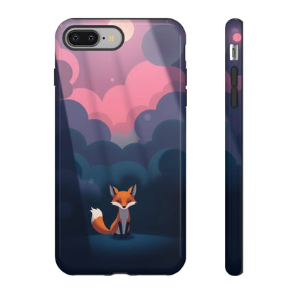 iPhone 8 Plus / Glossy Phone Case - Moody Pop Art Fox Design Phone Case