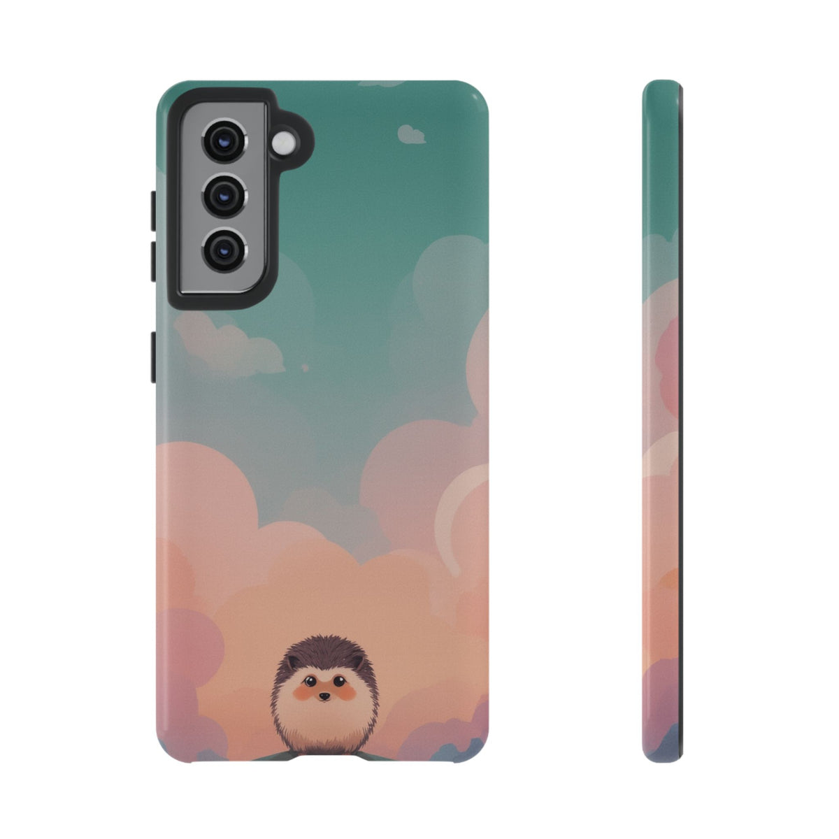 Cute Hedgehog & Cloud Design Phone Case - Multicolor Phone Case - Samsung Galaxy S21 / Glossy