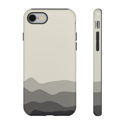 Ivory Abstract Waves Protective Phone Case - White Phone Case - iPhone 8 / Glossy