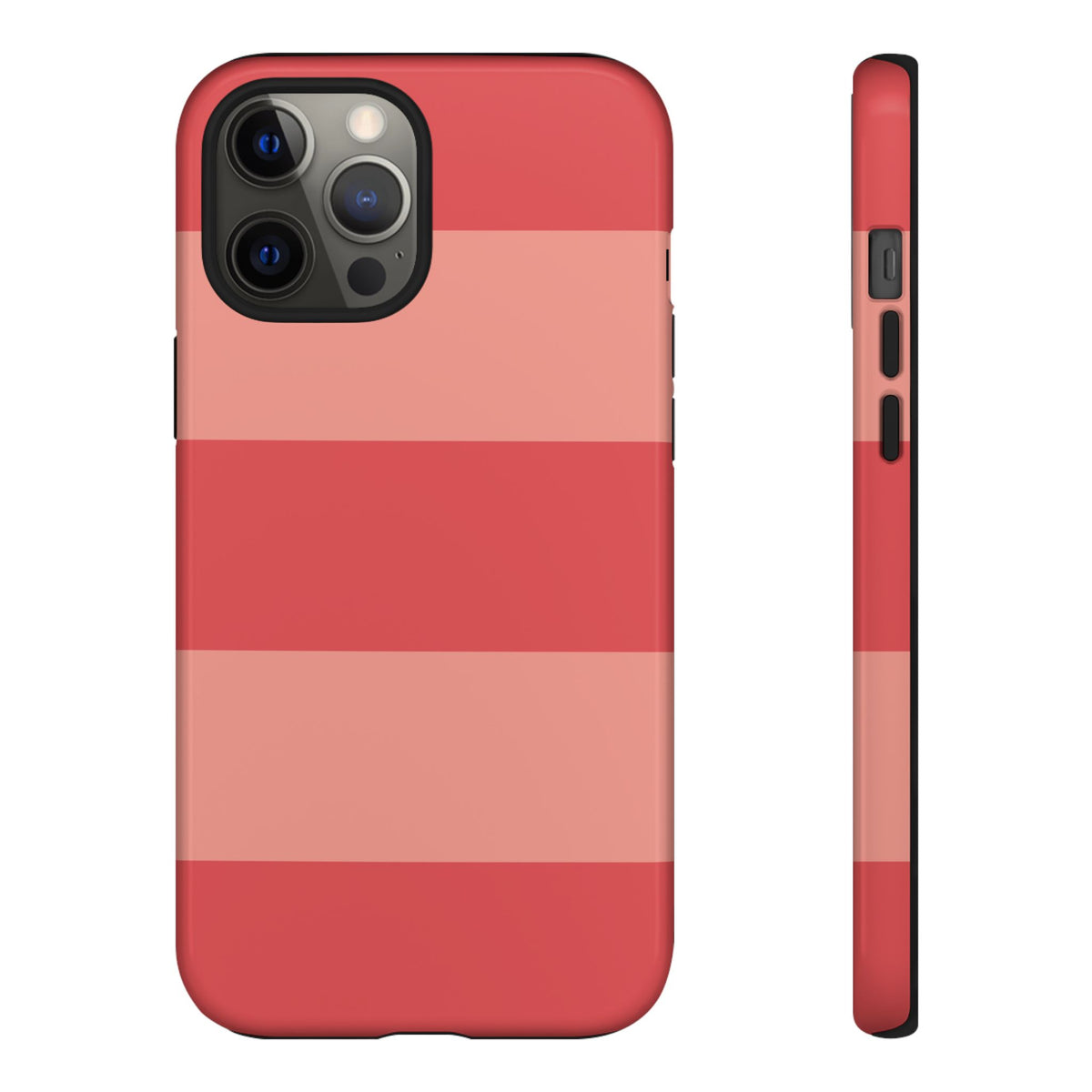 Pink Horizontal Stripe Pattern Phone Case - Pink Phone Case - iPhone 12 Pro Max / Glossy