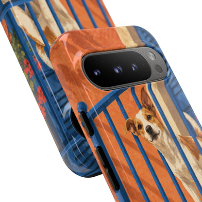 Jack Russell Terrier Balcony Busybody Phone Case - Multicolor Phone Case