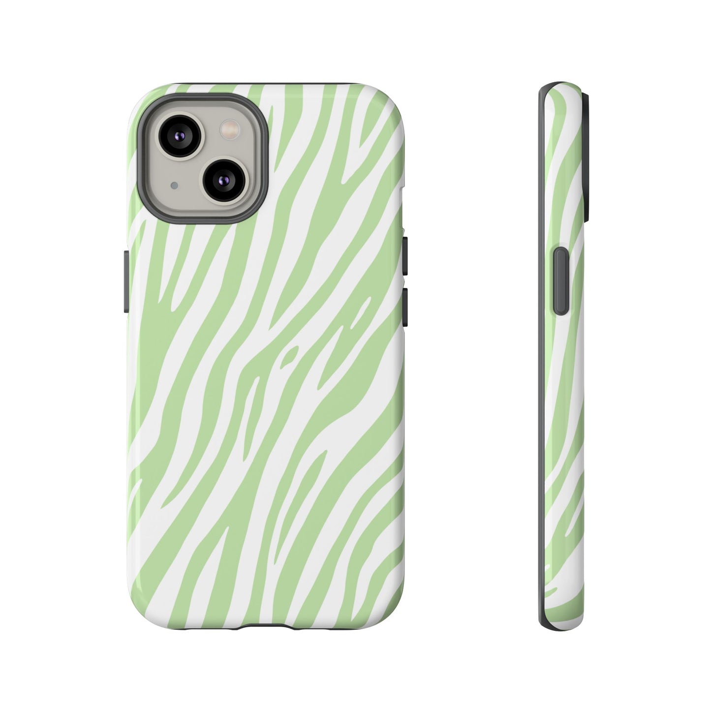 Mint Tiger Print Phone Case