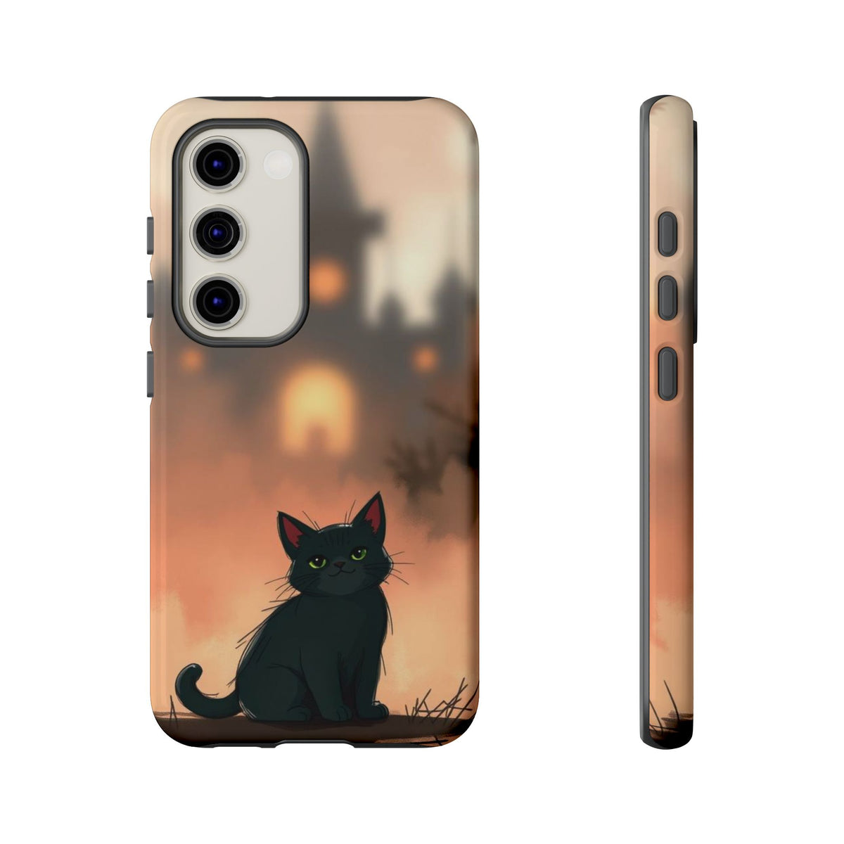 Cute Gothic Cat Design Phone Case - Multicolor Phone Case - Samsung Galaxy S23 / Glossy