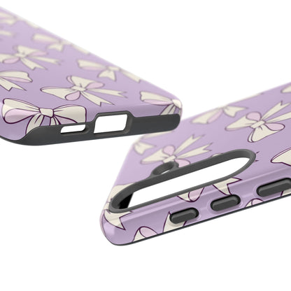 Chic Lilac Bow Pattern Phone Case