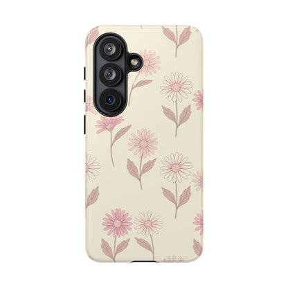 Pretty Blush Daisy Pattern Phone Case
