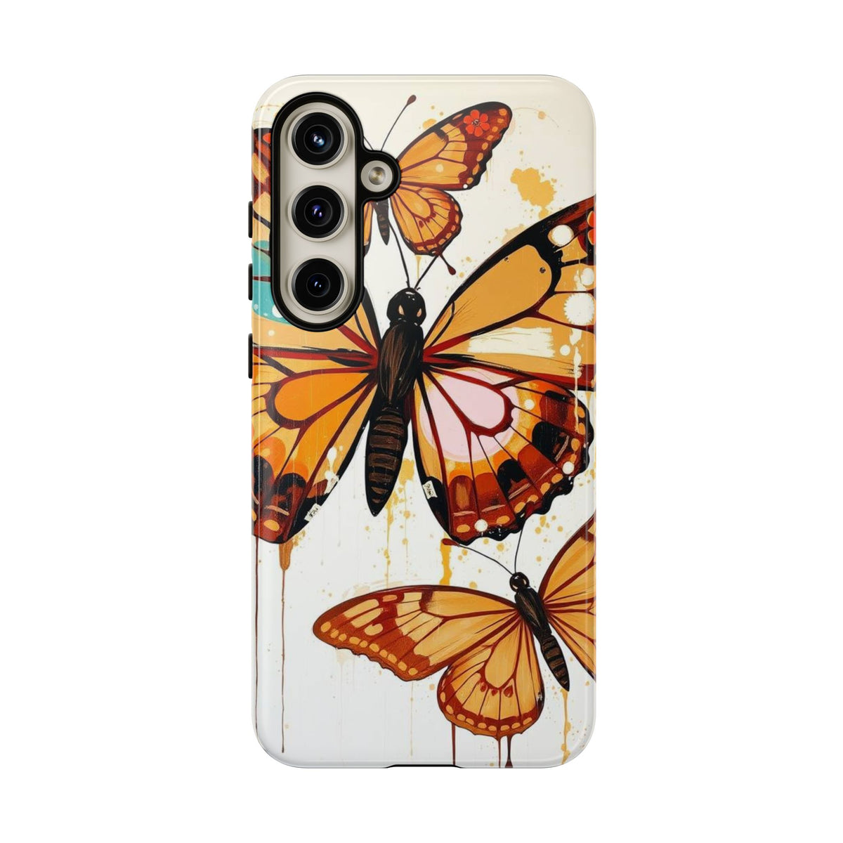 Abstract Butterflies Design Phone Case - Multicolor Phone Case - Samsung Galaxy S24 Plus / Glossy