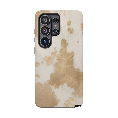 Elegant Champagne Cow Print Phone Case