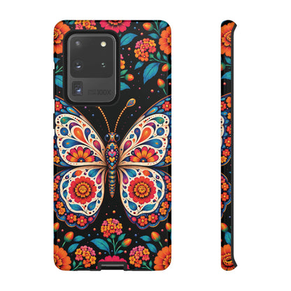 Vibrant Orange and Turquoise Calavera Butterfly Phone Case - Multicolor Phone Case - Samsung Galaxy S20 Ultra / Glossy