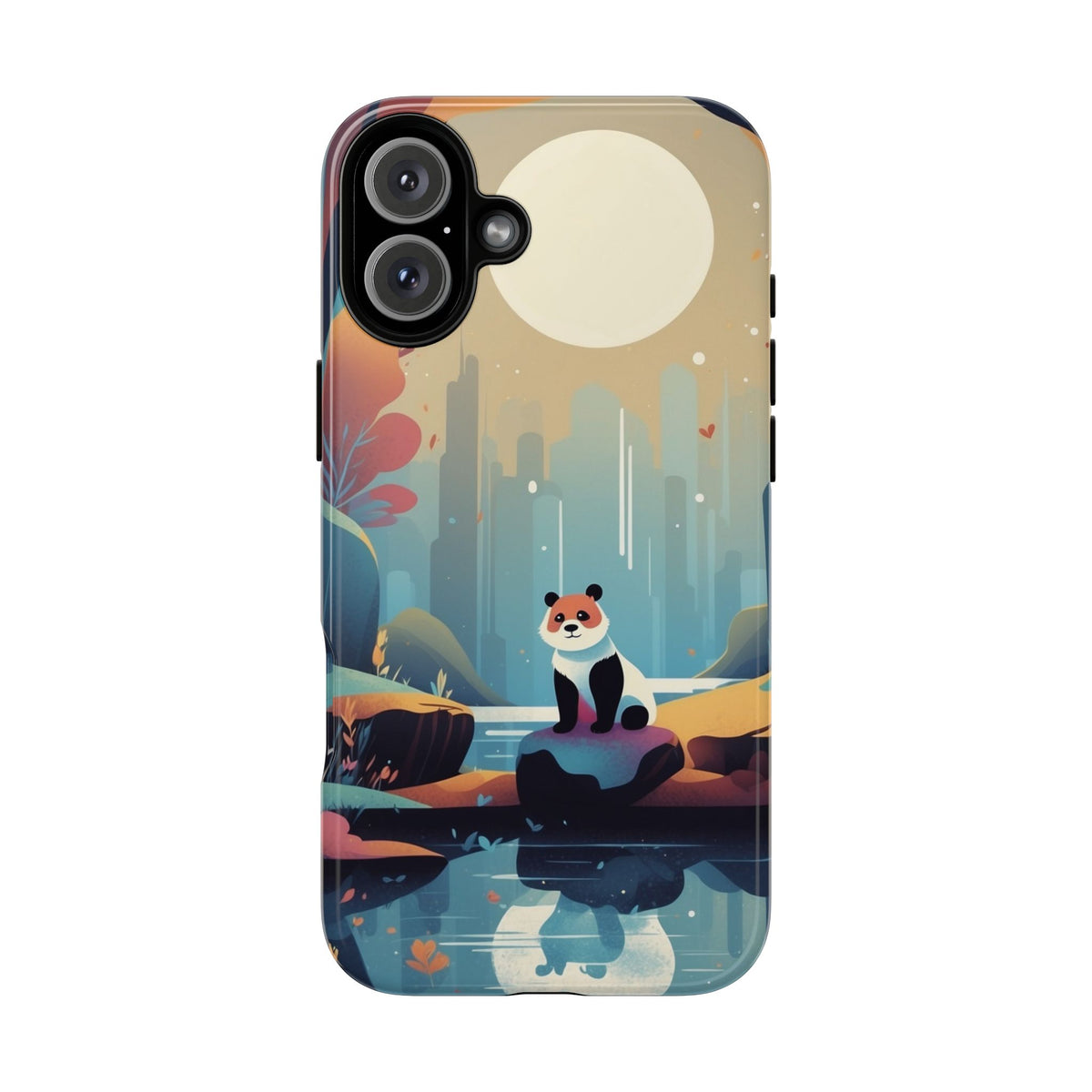 Stylised Panda Design Phone Case - Multicolor Phone Case - iPhone 16 Plus / Glossy