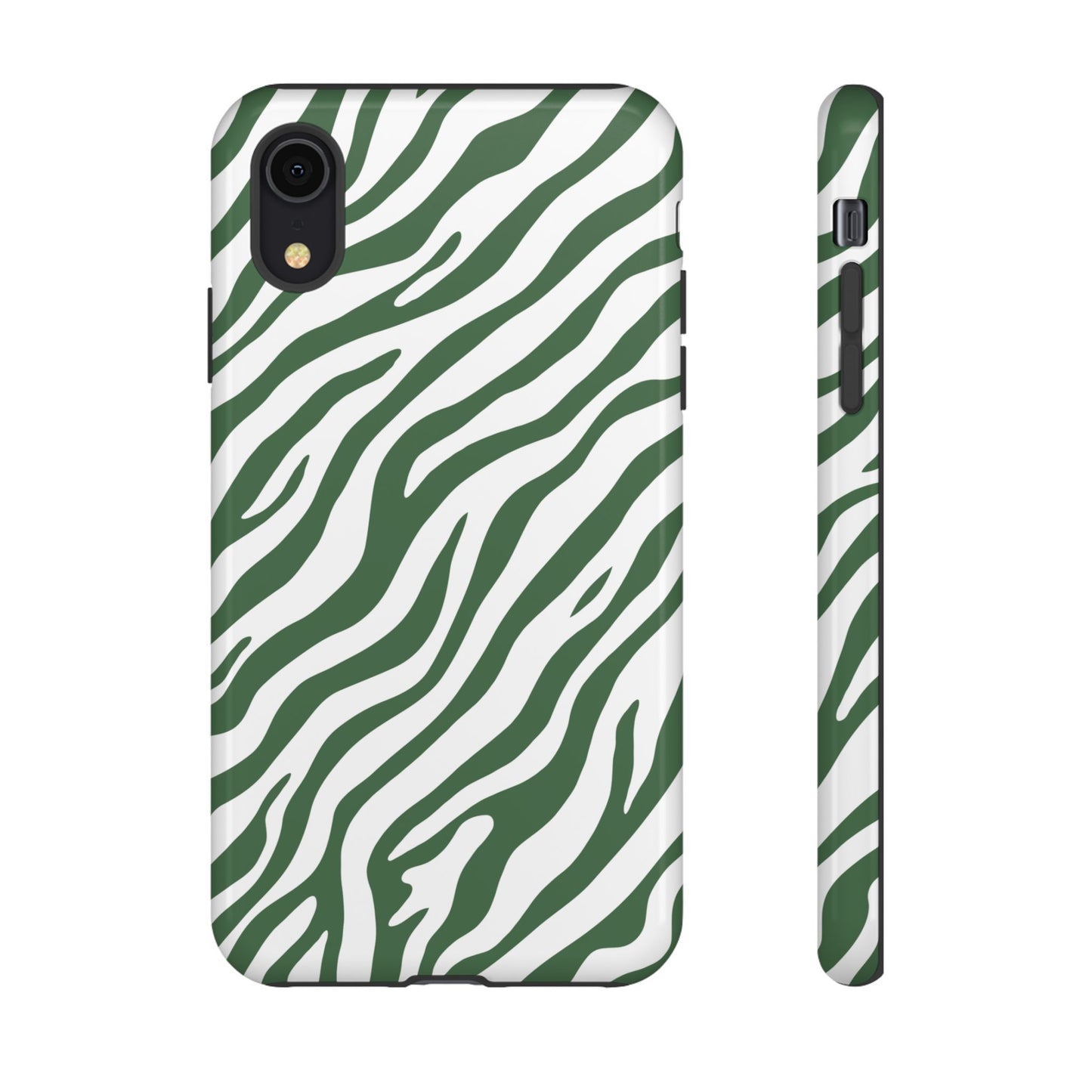 Stylish Sage Zebra Print Phone Case