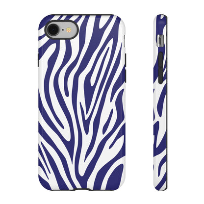 Graphic Blue Tiger Print Phone Case