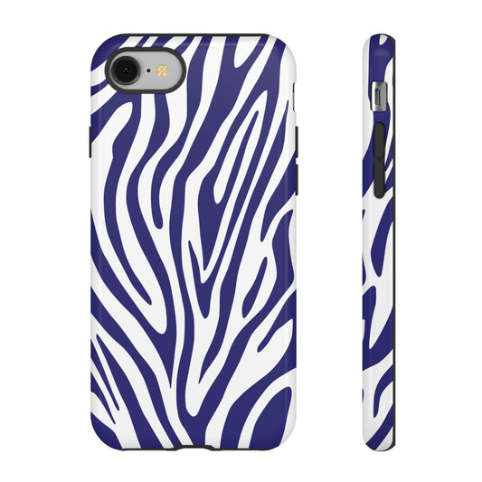 Graphic Blue Tiger Print Phone Case