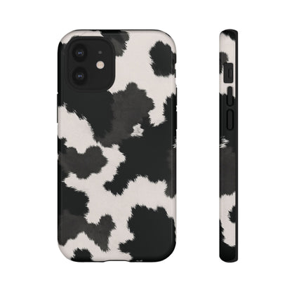 Modern Monochrome Cow Print Phone Case