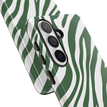 Modern Sage Zebra Print Phone Case