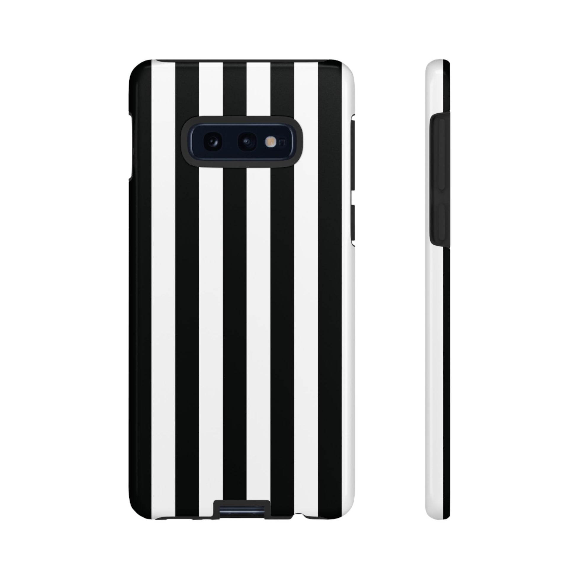 Simple Black & White Stripe Pattern Phone Case - White Phone Case