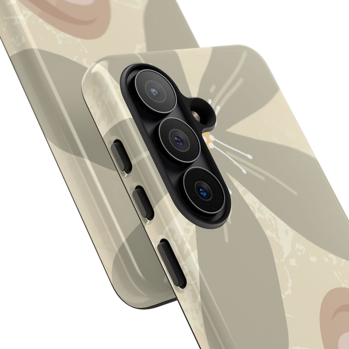 Hibiscus Heart Pattern Phone Case - Beige Phone Case