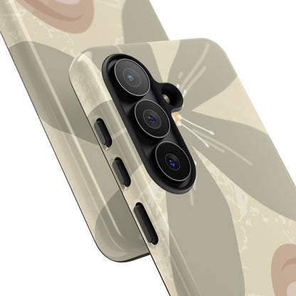 Hibiscus Heart Pattern Phone Case - Beige Phone Case