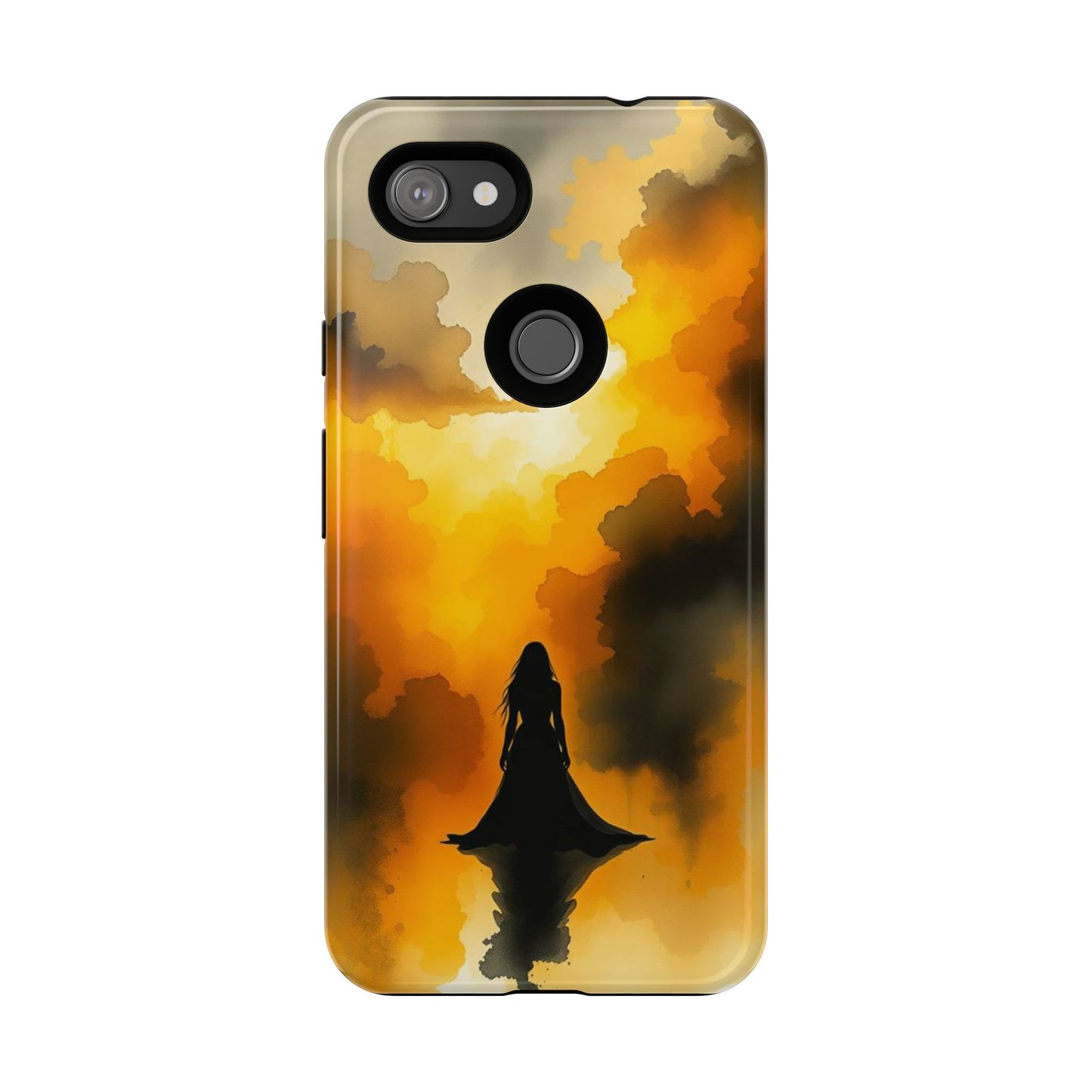 Watercolour Gothic Woman in Black Phone Case