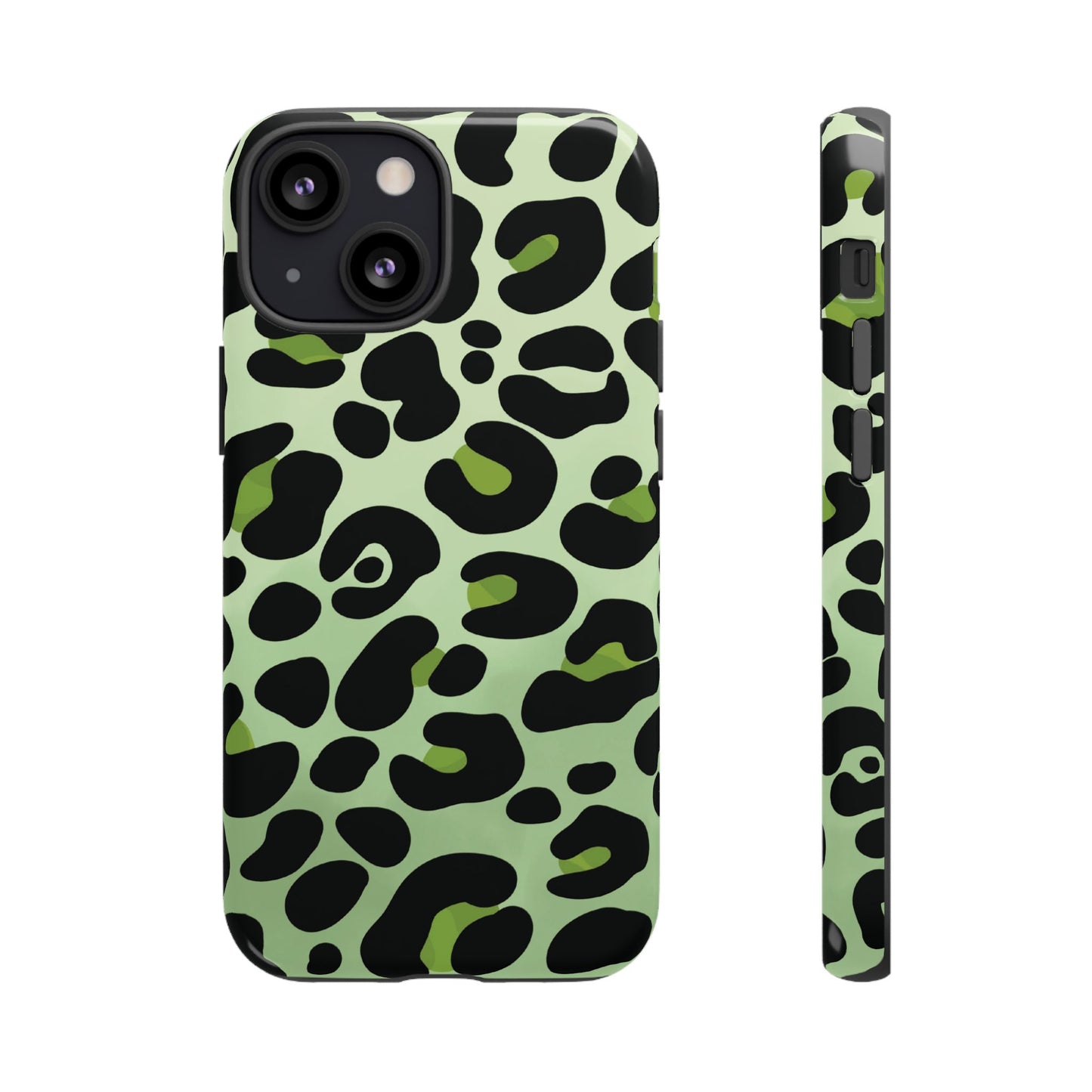 Chic Sage Leopard Print Phone Case