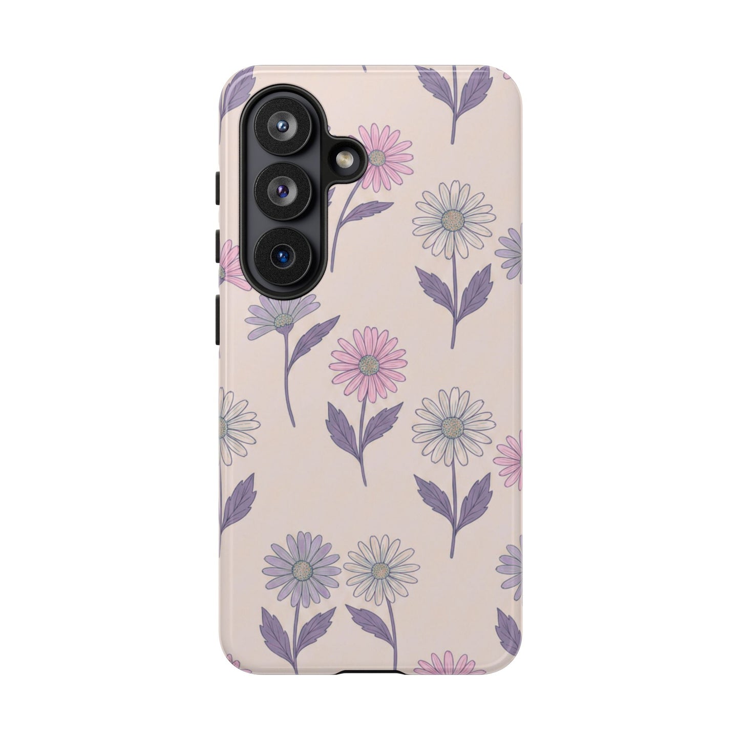 Pretty Pink & Purple Daisy Pattern Phone Case