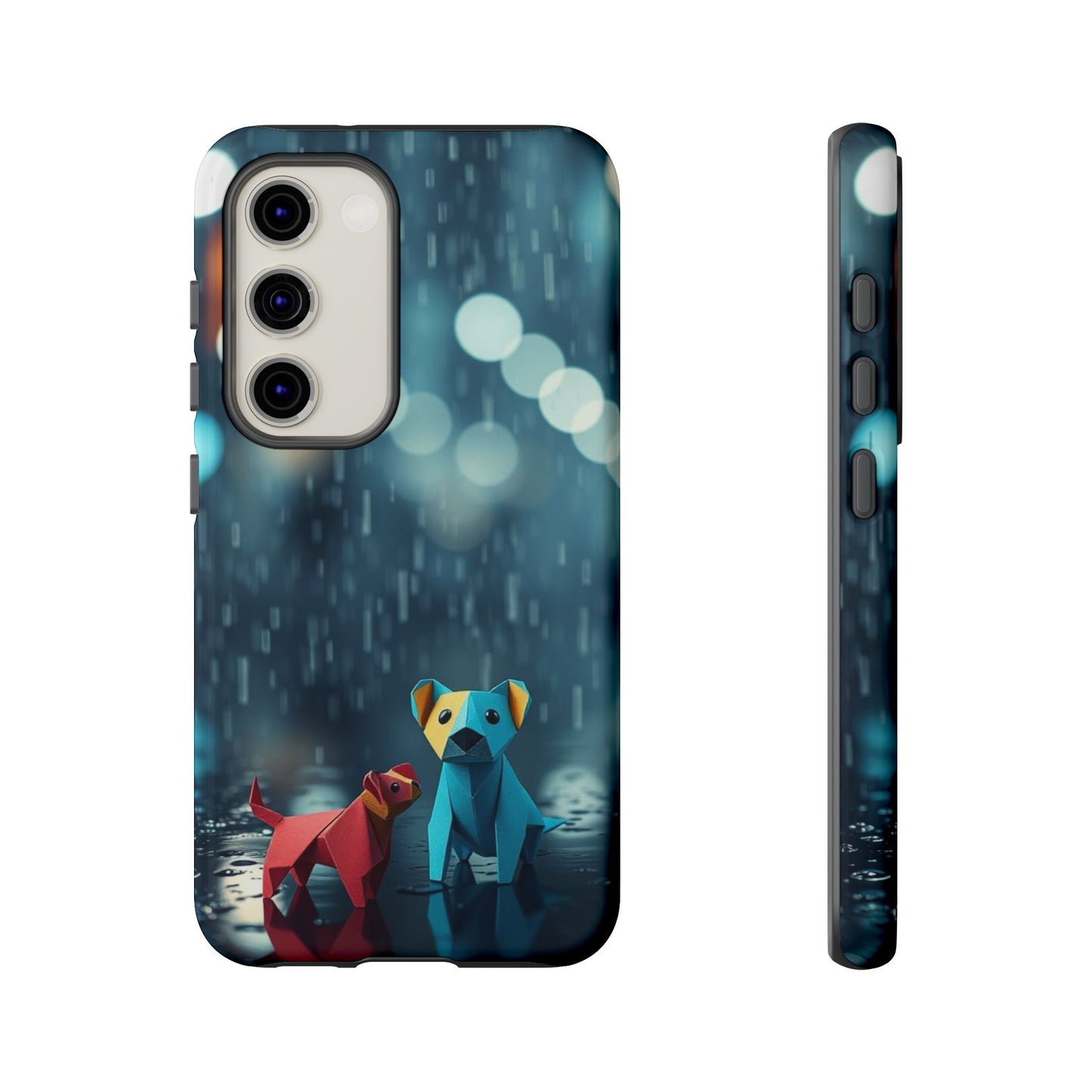 Samsung Galaxy S23 / Glossy Phone Case - Origami ’Wee Pals’ Design Phone Case