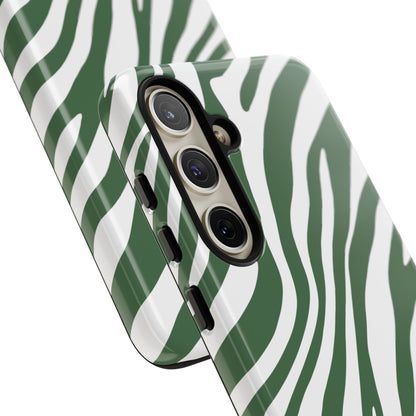 Modern Sage Zebra Print Phone Case